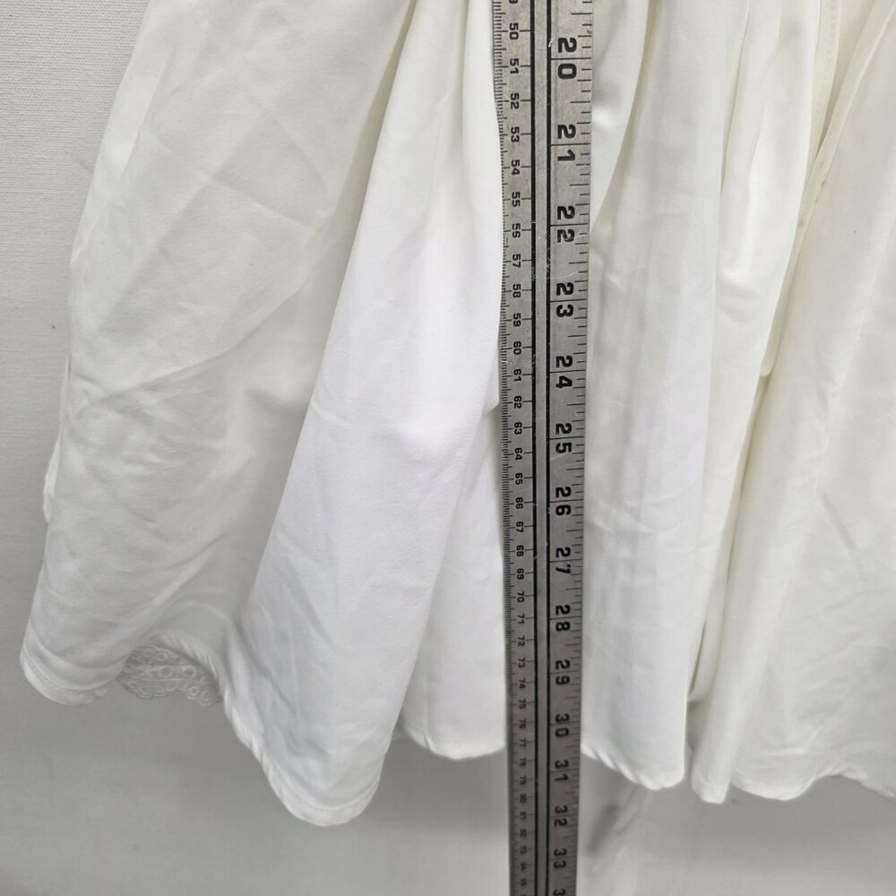 Shein Bae Sleeveless Pleated Dress White Women's Size 6 Medium NWT - Picture 10 of 13
